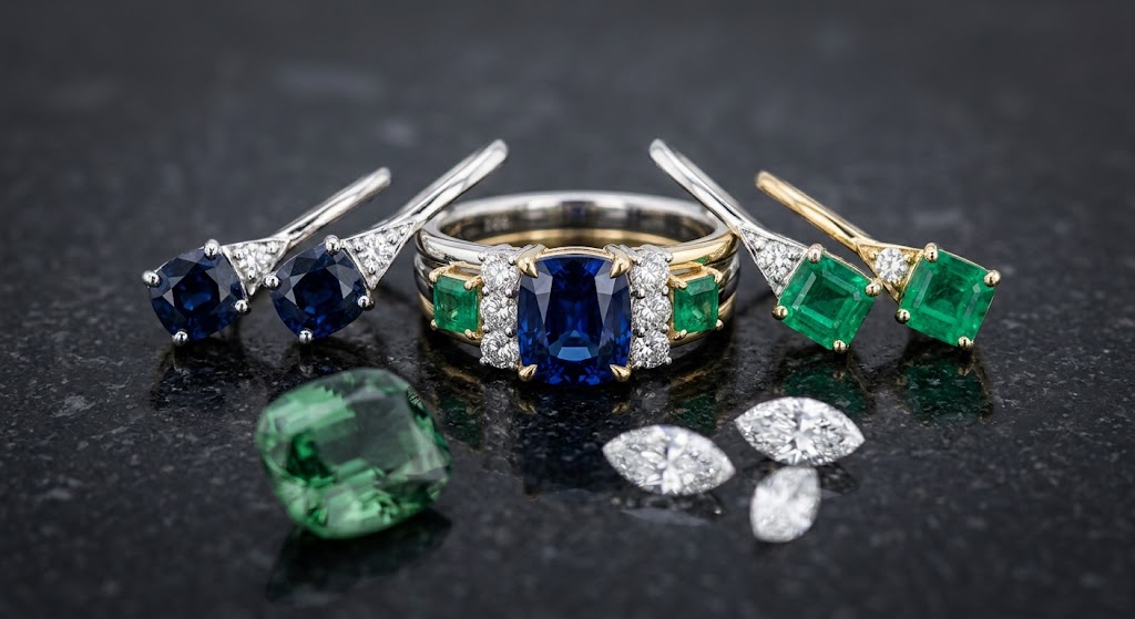 Sapphire, Emerald, and Ruby Jewellery