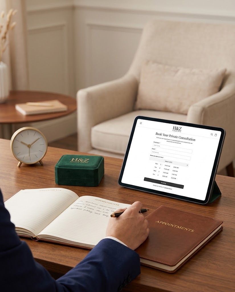 Booking a private consultation at H&Z