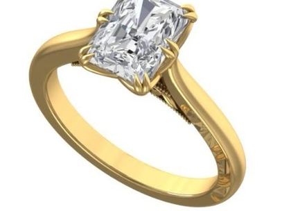 Custom engagement ring design render